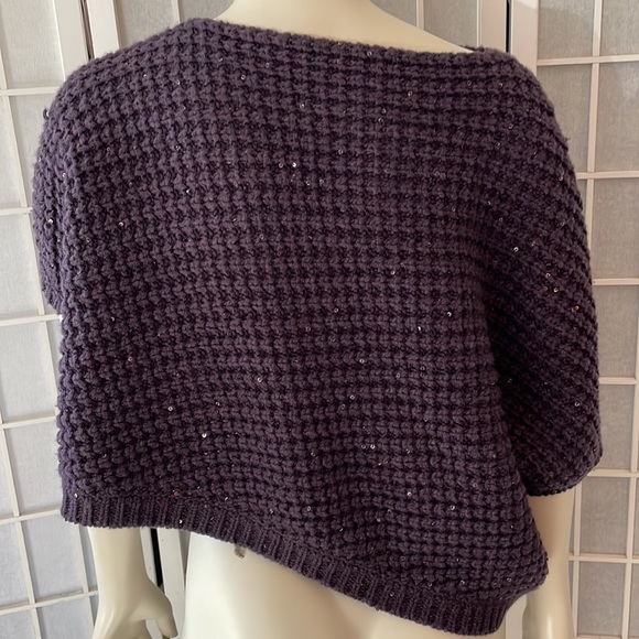 Brunello Cucinelli Cropped Purple Sequin Top Sz L - Picture 3 of 4